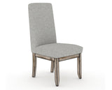 Canadel Champlain Upholstered Dining Chair 0138 in 7C Fabric and 72 Heritage Nature and Plain Back, three-quarter view