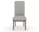 Canadel Champlain Upholstered Dining Chair 0138 in 7C Fabric and 72 Heritage Nature and Plain Back, front view