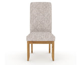 Canadel Champlain Upholstered Dining Chair 0138 in FP Crypton® and 01 Honey Washed and Quilted Back, front view