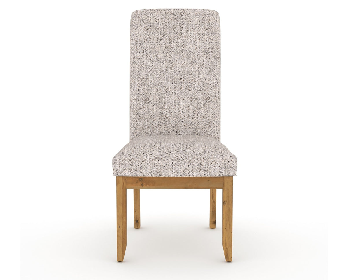 Canadel Champlain Upholstered Dining Chair 0138 in FP Crypton® and 01 Honey Washed and Plain Back, front view
