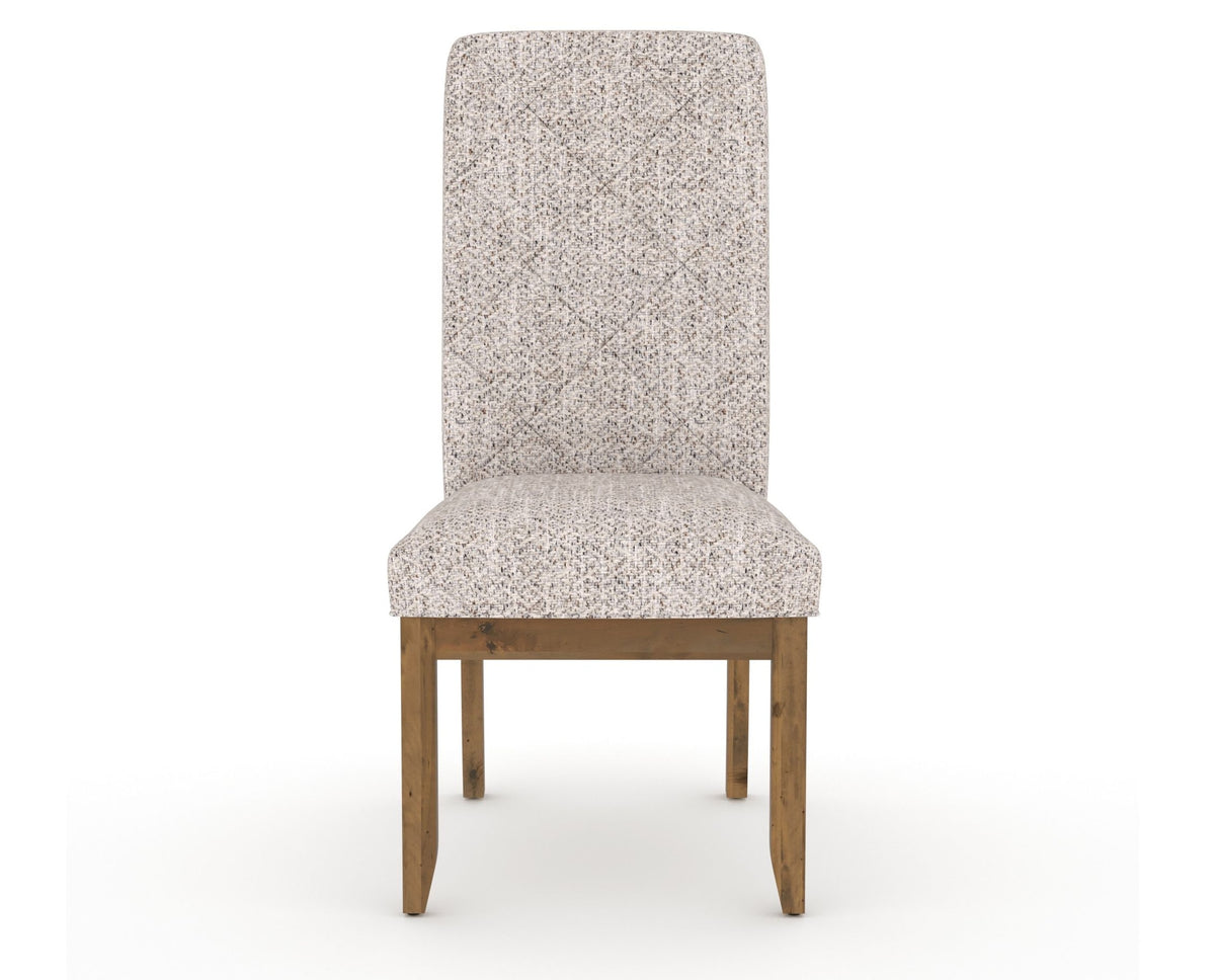 Canadel Champlain Upholstered Dining Chair 0138 in FP Crypton® and 03 Oak Washed and Quilted Back, front view
