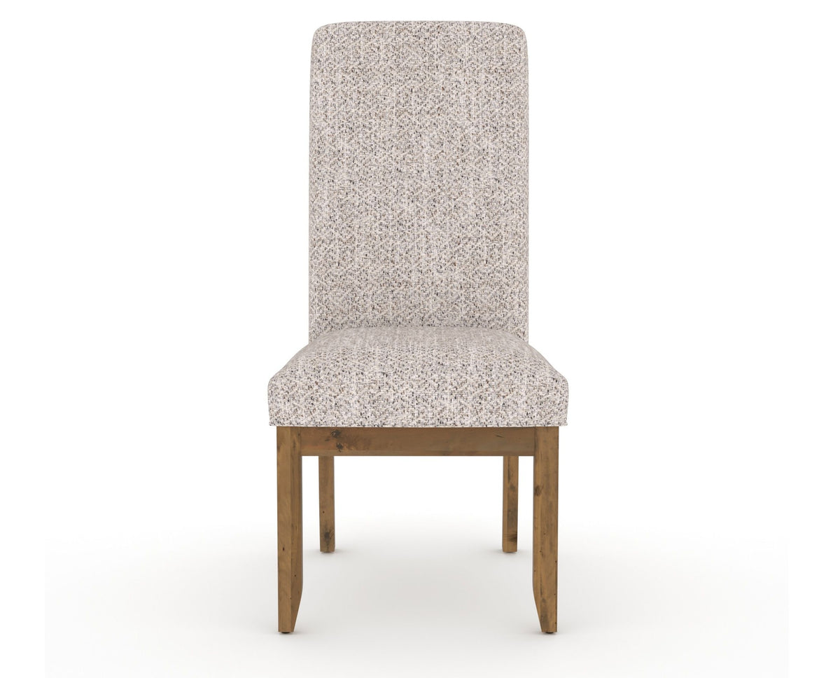 Canadel Champlain Upholstered Dining Chair 0138 in FP Crypton® and 03 Oak Washed and Plain Back, front view