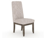 Canadel Champlain Upholstered Dining Chair 0138 in FP Crypton® and 08 Shadow and Quilted Back, three-quarter view