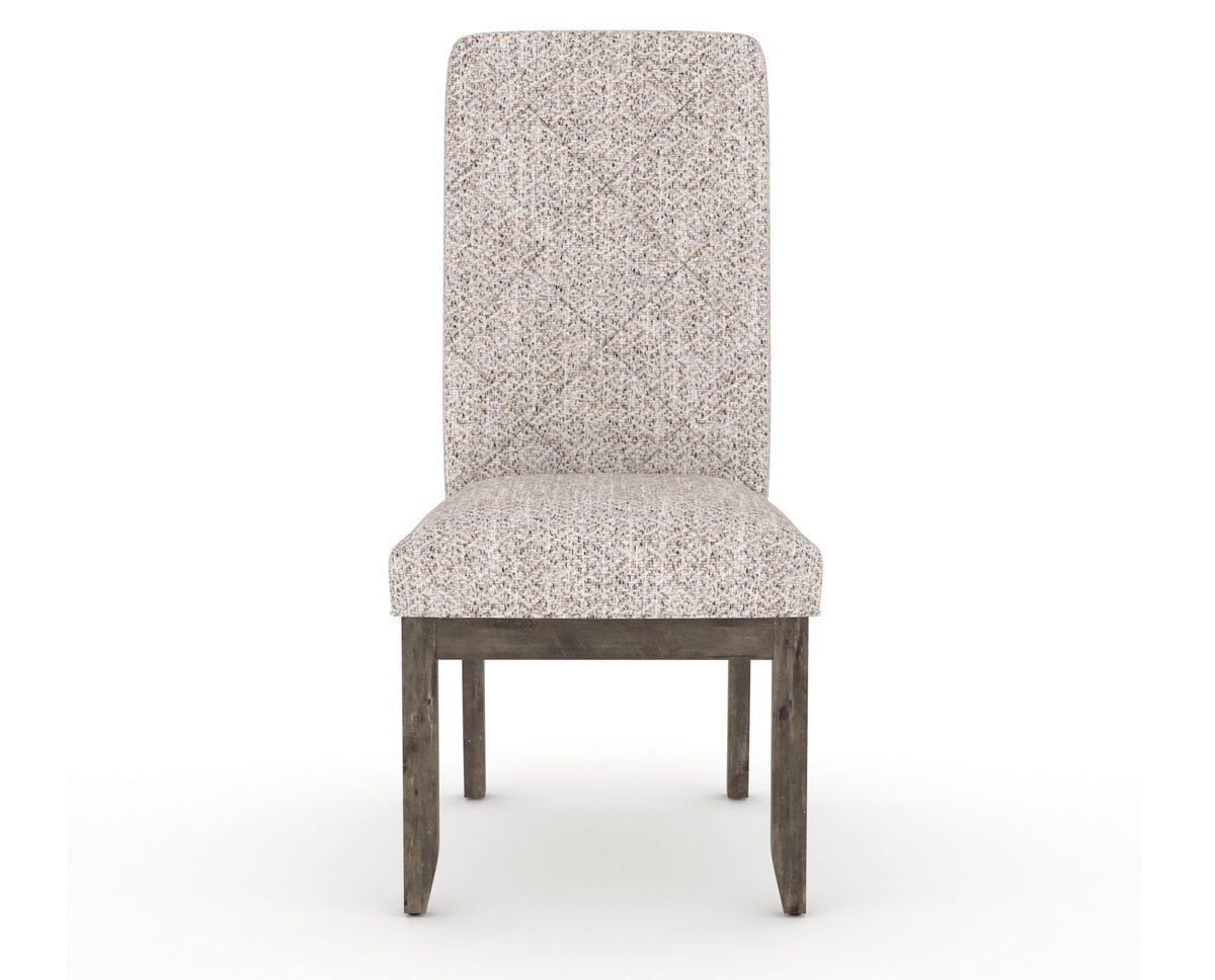 Canadel Champlain Upholstered Dining Chair 0138 in FP Crypton® and 08 Shadow and Quilted Back, front view