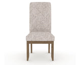 Canadel Champlain Upholstered Dining Chair 0138 in FP Crypton® and 25 Pecan Washed and Quilted Back, front view