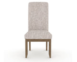 Canadel Champlain Upholstered Dining Chair 0138 in FP Crypton® and 25 Pecan Washed and Plain Back, front view