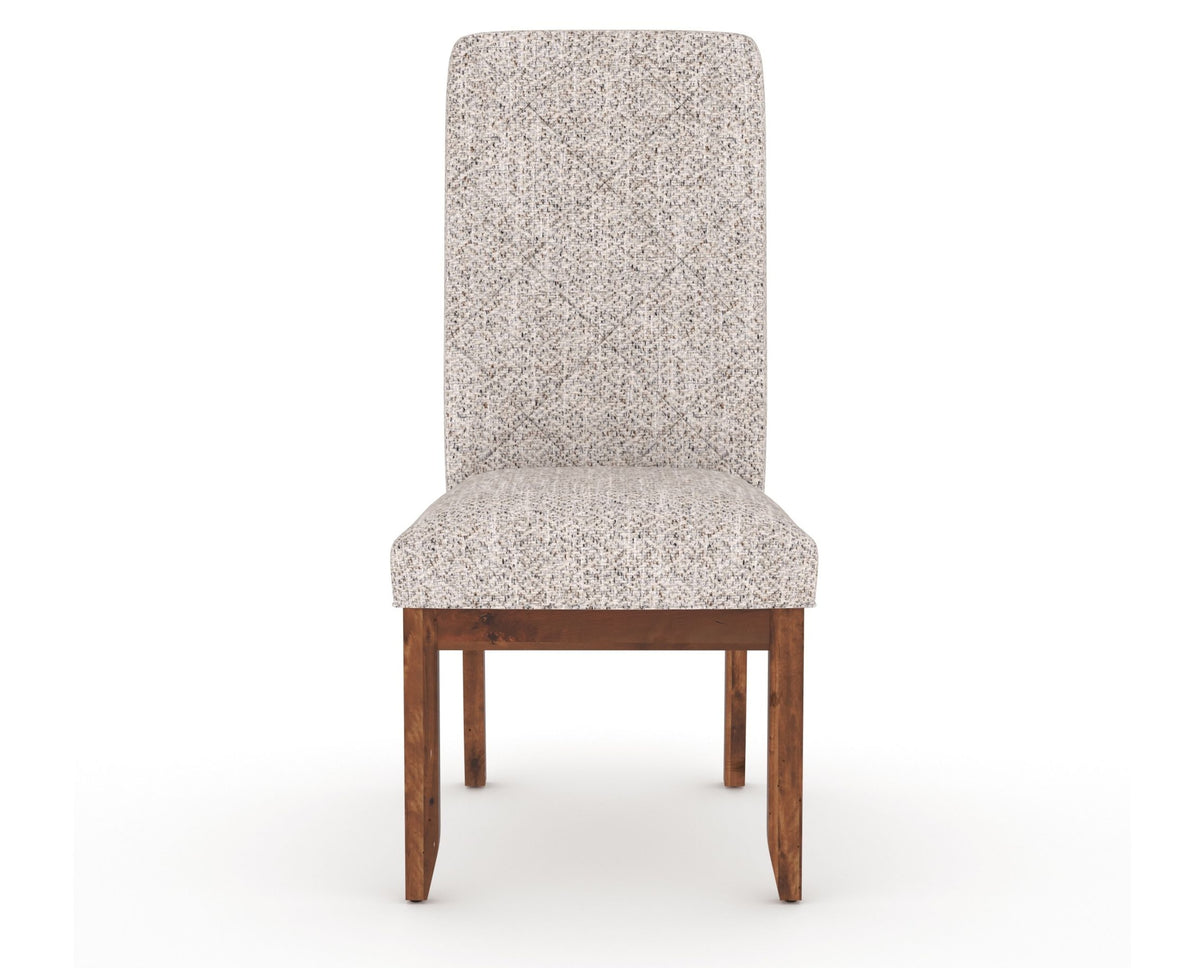 Canadel Champlain Upholstered Dining Chair 0138 in FP Crypton® and 33 Spice Washed and Quilted Back, front view
