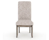 Canadel Champlain Upholstered Dining Chair 0138 in FP Crypton® and 72 Heritage Nature and Quilted Back, front view