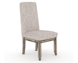 Canadel Champlain Upholstered Dining Chair 0138 in FP Crypton® and 72 Heritage Nature and Plain Back, three-quarter view