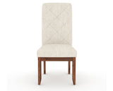 Canadel Champlain Upholstered Dining Chair 0138 in FT InsideOut® and 33 Spice Washed and Quilted Back, front view