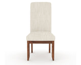 Canadel Champlain Upholstered Dining Chair 0138 in FT InsideOut® and 33 Spice Washed and Plain Back, front view