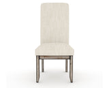 Canadel Champlain Upholstered Dining Chair 0138 in FT InsideOut® and 72 Heritage Nature and Plain Back, front view