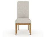 Canadel Champlain Upholstered Dining Chair 0138 in TB Fabric and 01 Honey Washed and Plain Back, front view