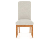 Canadel Upholstered Dining Chair 0138 in Honey Washed, front view