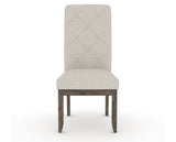 Canadel Champlain Upholstered Dining Chair 0138 in TB Fabric and 08 Shadow and Quilted Back, front view