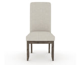 Canadel Champlain Upholstered Dining Chair 0138 in TB Fabric and 08 Shadow and Plain Back, front view