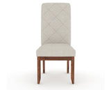 Canadel Champlain Upholstered Dining Chair 0138 in TB Fabric and 33 Spice Washed and Quilted Back, front view