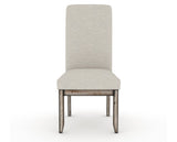 Canadel Champlain Upholstered Dining Chair 0138 in TB Fabric and 72 Heritage Nature and Plain Back, front view