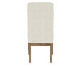 Canadel Champlain Upholstered Dining Chair 0138 in Oak Washed and Quilted Fabric TW, back view