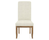 Canadel Champlain Upholstered Dining Chair 0138 in Oak Washed and Fabric TW, front view