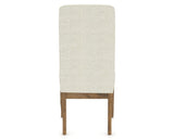 Canadel Champlain Upholstered Dining Chair 0138 in Oak Washed and Fabric TW, back view