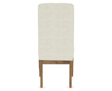 Canadel Champlain Upholstered Dining Chair 0138 in Oak Washed and Fabric TW, back view