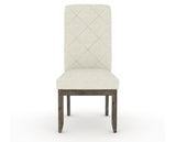 Canadel Champlain Upholstered Dining Chair 0138 in TW Fabric and 08 Shadow and Quilted Back, front view
