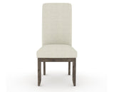 Canadel Champlain Upholstered Dining Chair 0138 in TW Fabric and 08 Shadow and Plain Back, front view