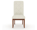 Canadel Champlain Upholstered Dining Chair 0138 in TW Fabric and 33 Spice Washed and Quilted Back, front view