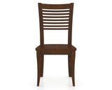 Canadel Dining Chair 0229 in Wood Seat and 19 Cognac Washed, front view