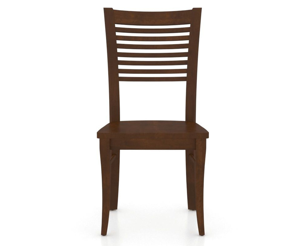 Canadel Dining Chair 0229 in Wood Seat and 19 Cognac Washed, front view