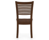 Canadel Dining Chair 0229 in Wood Seat and 19 Cognac Washed, back view