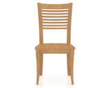 Canadel Dining Chair 0229 in Wood Seat and 20 Caramel Washed, front view