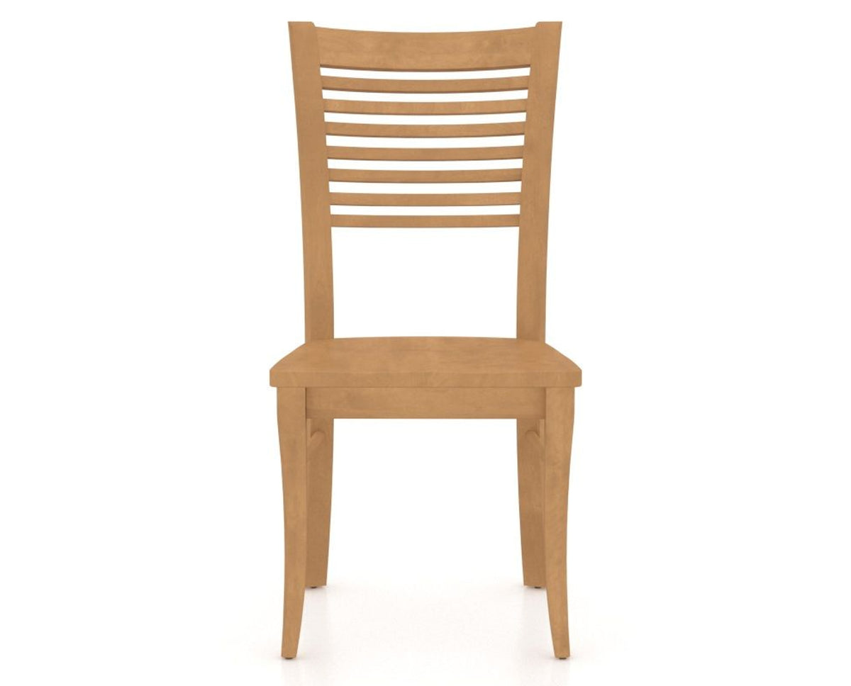 Canadel Dining Chair 0229 in Wood Seat and 20 Caramel Washed, front view