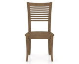 Canadel Dining Chair 0229 in Wood Seat and 25 Pecan Washed, front view