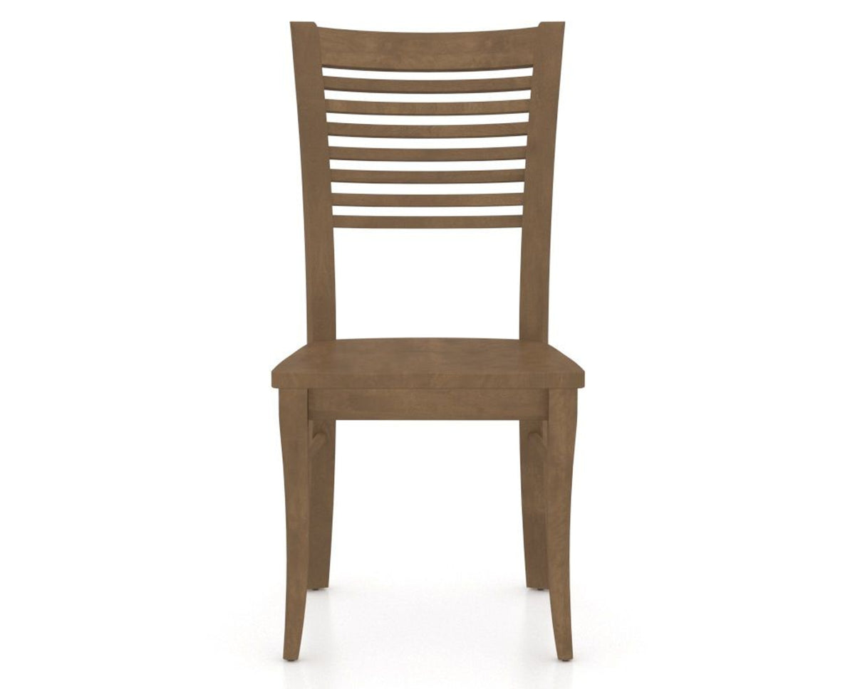 Canadel Dining Chair 0229 in Wood Seat and 25 Pecan Washed, front view