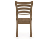 Canadel Dining Chair 0229 in Wood Seat and 25 Pecan Washed, back view