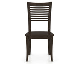 Canadel Dining Chair 0229 in Wood Seat and 59 Davy's Grey, front view