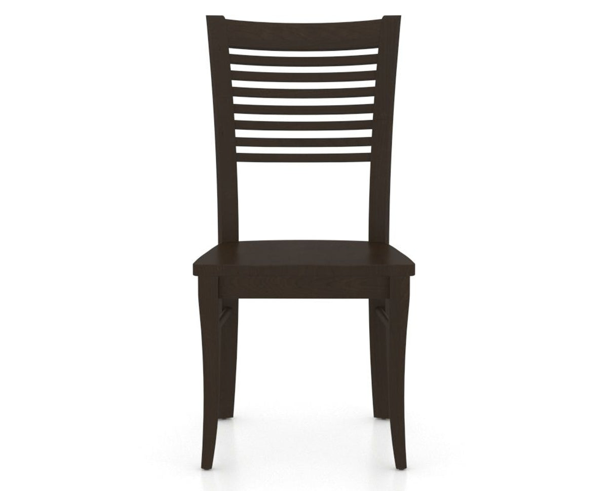 Canadel Dining Chair 0229 in Wood Seat and 59 Davy's Grey, front view