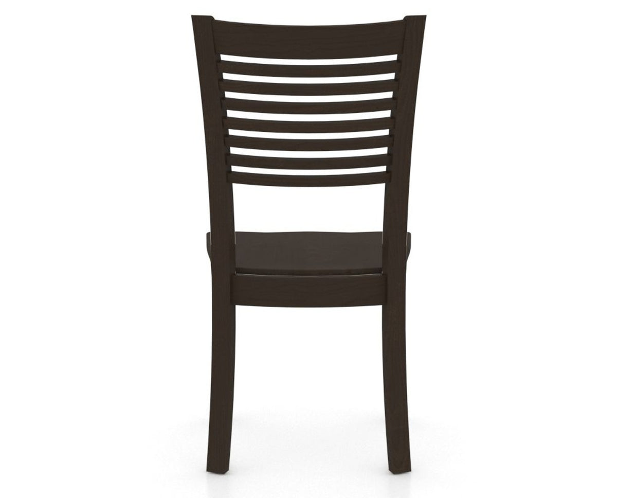 Canadel Dining Chair 0229 in Wood Seat and 59 Davy's Grey, back view