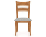Canadel Dining Chair 0229 in 7C Fabric and 01 Honey Washed, front view