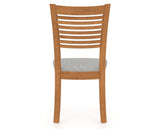 Canadel Dining Chair 0229 in 7C Fabric and 01 Honey Washed, back view