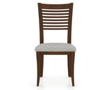 Canadel Dining Chair 0229 in 7C Fabric and 19 Cognac Washed, front view
