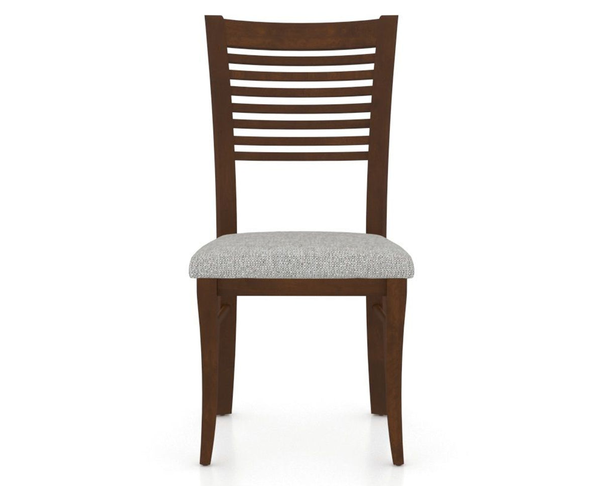 Canadel Dining Chair 0229 in 7C Fabric and 19 Cognac Washed, front view