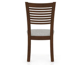 Canadel Dining Chair 0229 in 7C Fabric and 19 Cognac Washed, back view