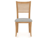 Canadel Dining Chair 0229 in 7C Fabric and 20 Caramel Washed, front view