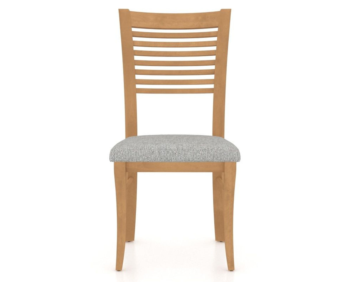 Canadel Dining Chair 0229 in 7C Fabric and 20 Caramel Washed, front view