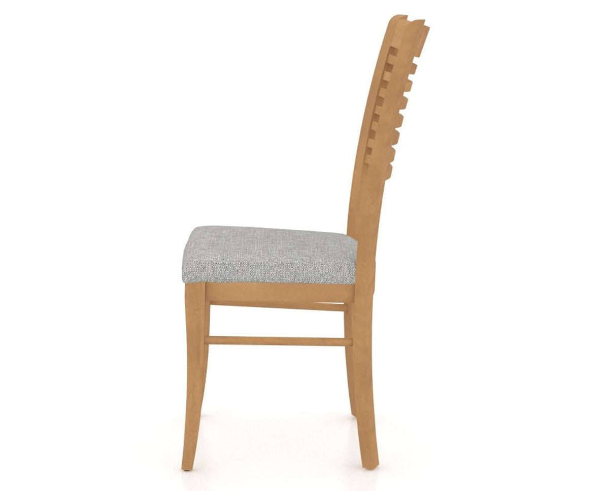 Canadel Dining Chair 0229 in 7C Fabric and 20 Caramel Washed, side view