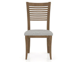 Canadel Dining Chair 0229 in 7C Fabric and 25 Pecan Washed, front view