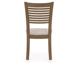 Canadel Dining Chair 0229 in FP Crypton® and 25 Pecan Washed, back view
